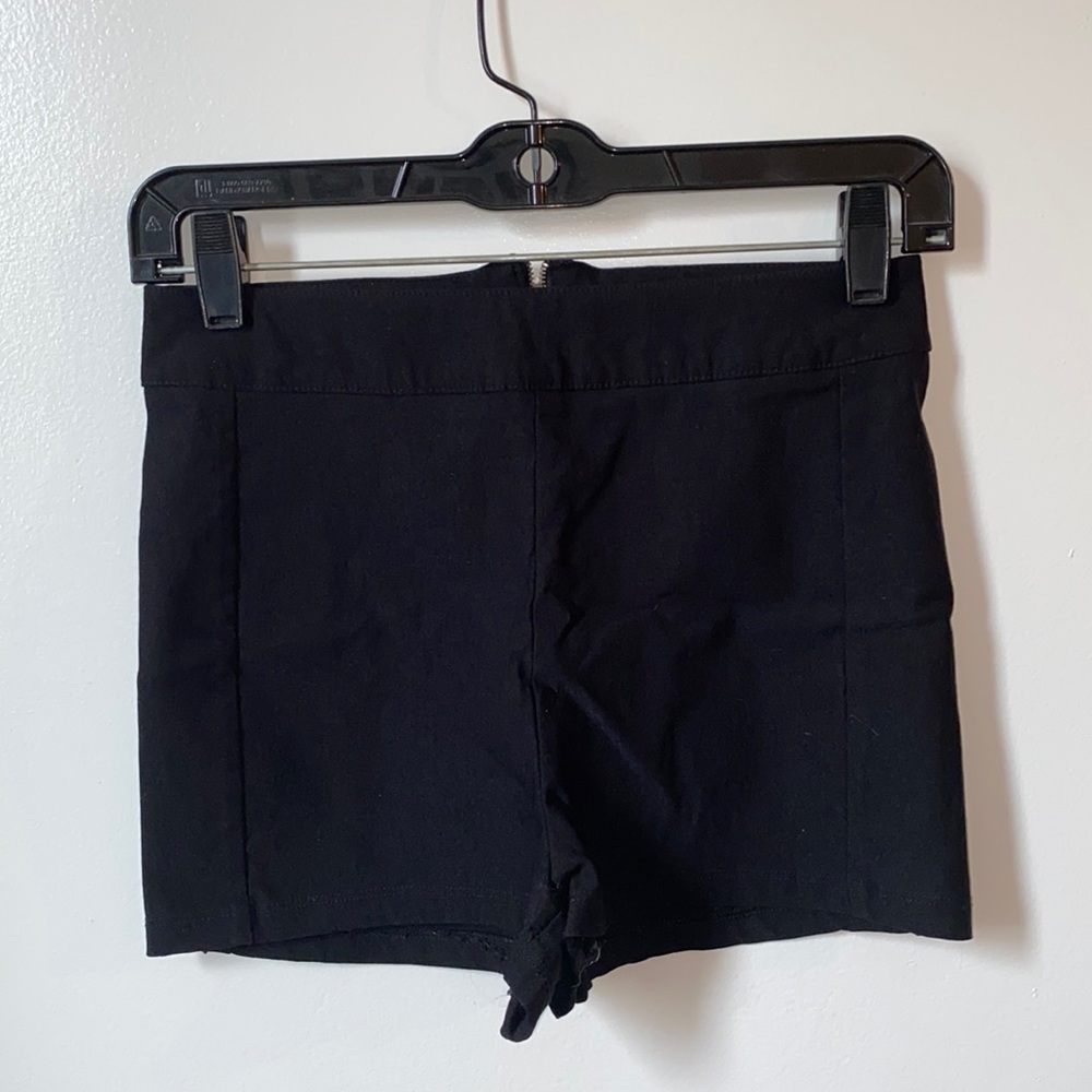 High Waisted Short Shorts Zip up Back